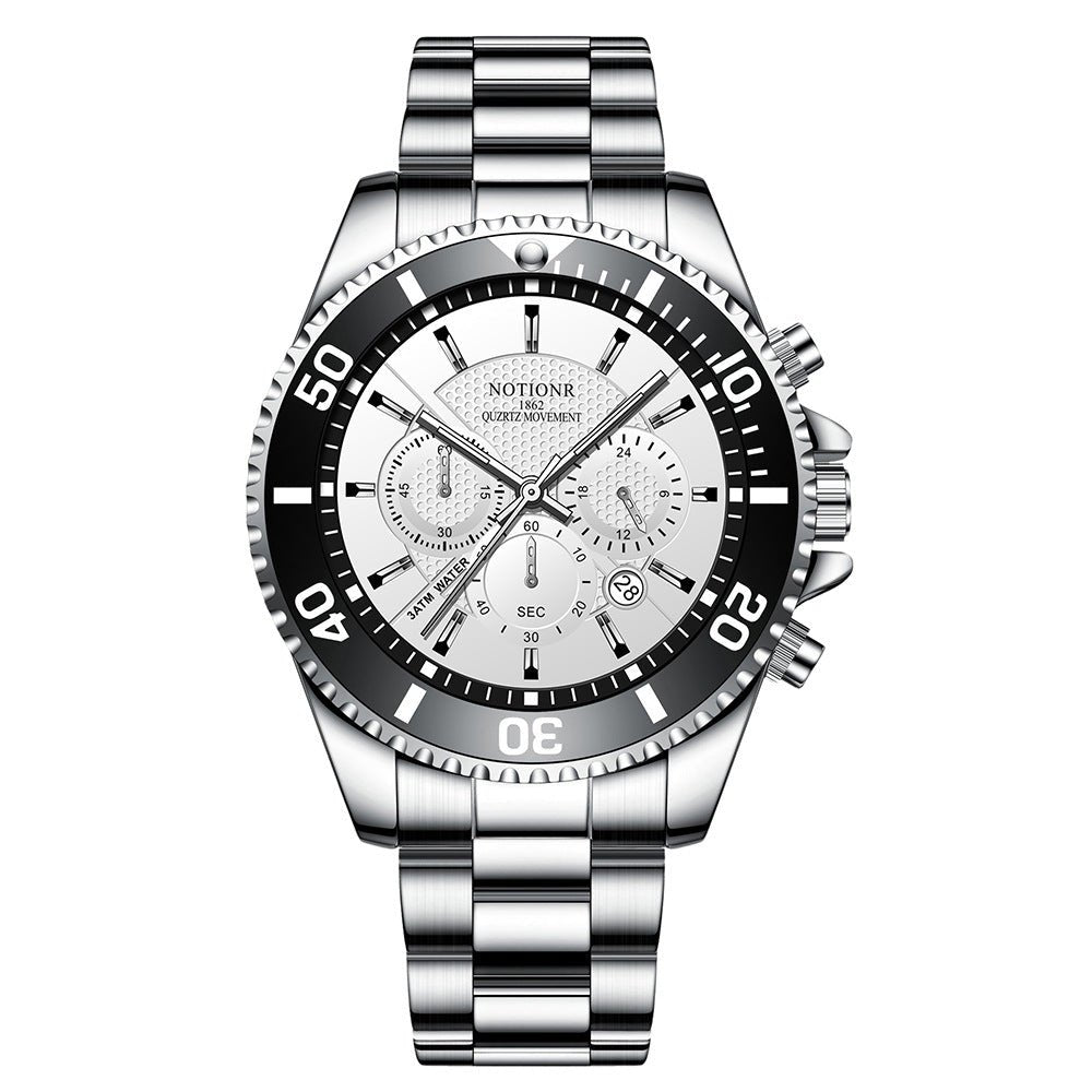 Luxury Gold Green Watch Men's Waterproof Stainless Steel Luminous - Oopsdadforgot.com