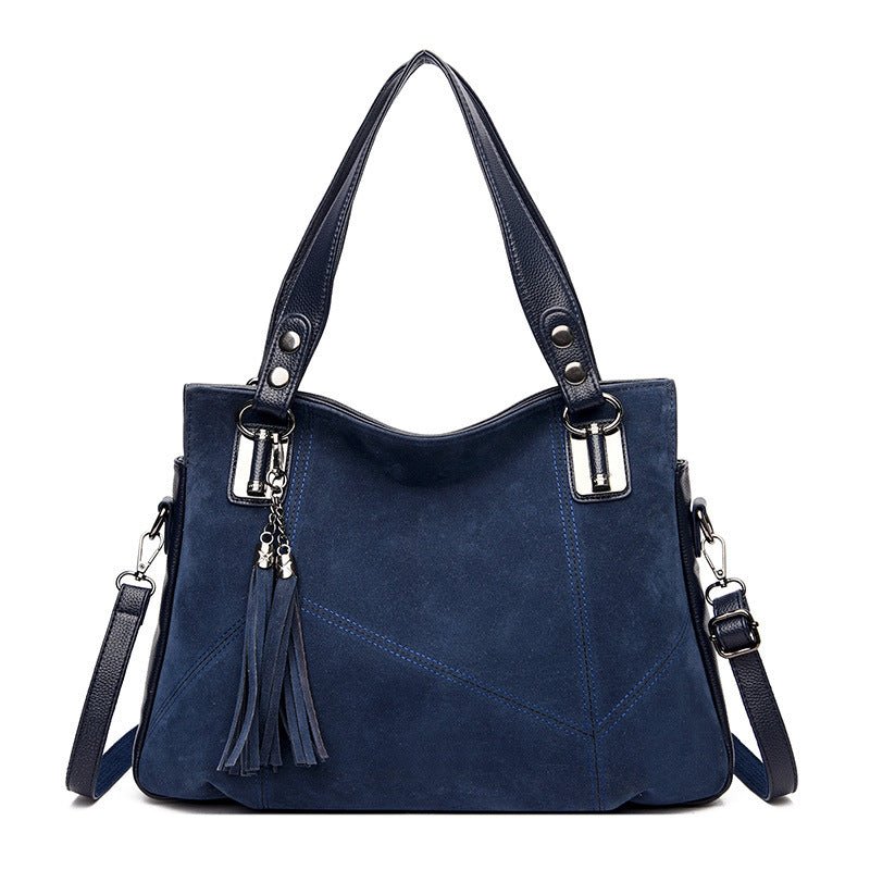 Womens Retro Tassel Zipper Suede Shoulder Crossbody Bag - Oopsdadforgot.com