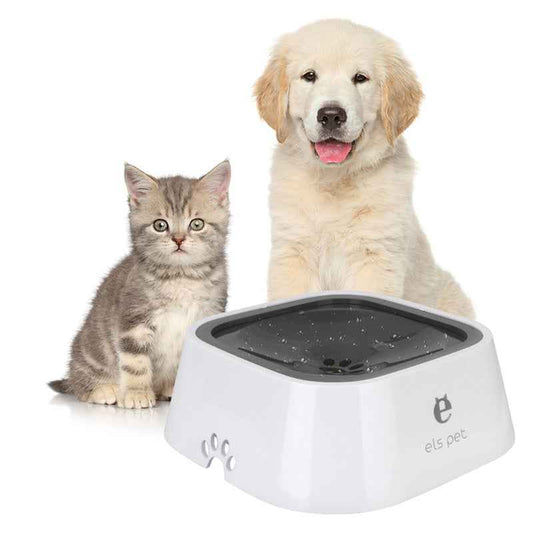 1.5L Cat Dog Water Bowl Carried Floating Bowl Anti - Overflow Slow Water Feeder Dispenser Pet Fountain ABS&PP Dog Supplies - Oopsdadforgot.com