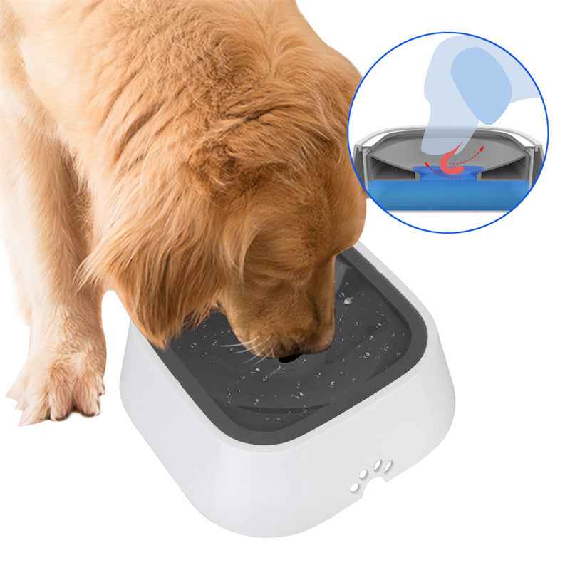 1.5L Cat Dog Water Bowl Carried Floating Bowl Anti - Overflow Slow Water Feeder Dispenser Pet Fountain ABS&PP Dog Supplies - Oopsdadforgot.com