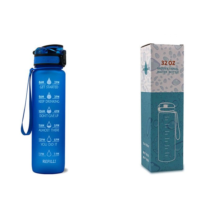 1L Tritan Water Bottle With Time Marker Bounce Cover Motivational Water Bottle Cycling Leakproof Cup For Sports Fitness Bottles - Oopsdadforgot.com