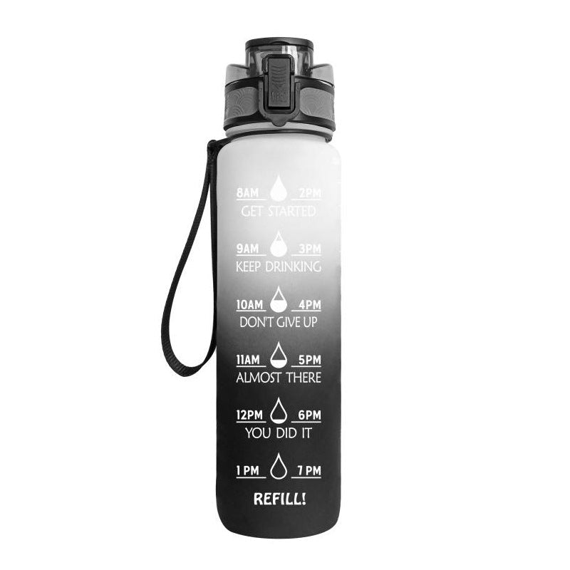 1L Tritan Water Bottle With Time Marker Bounce Cover Motivational Water Bottle Cycling Leakproof Cup For Sports Fitness Bottles - Oopsdadforgot.com