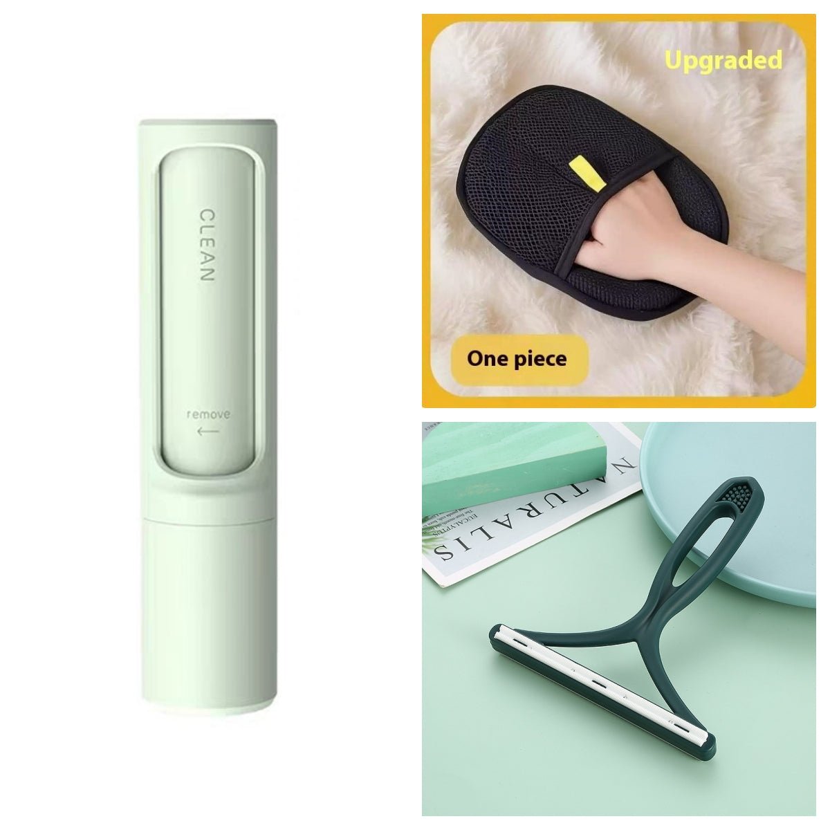 2 - 1 Reusable Pet Hair Remover Brush Lint Roller Portable Effective Self Cleaning Tool for Cat Dog Fur Hair Dust Removal Brush - Oopsdadforgot.com