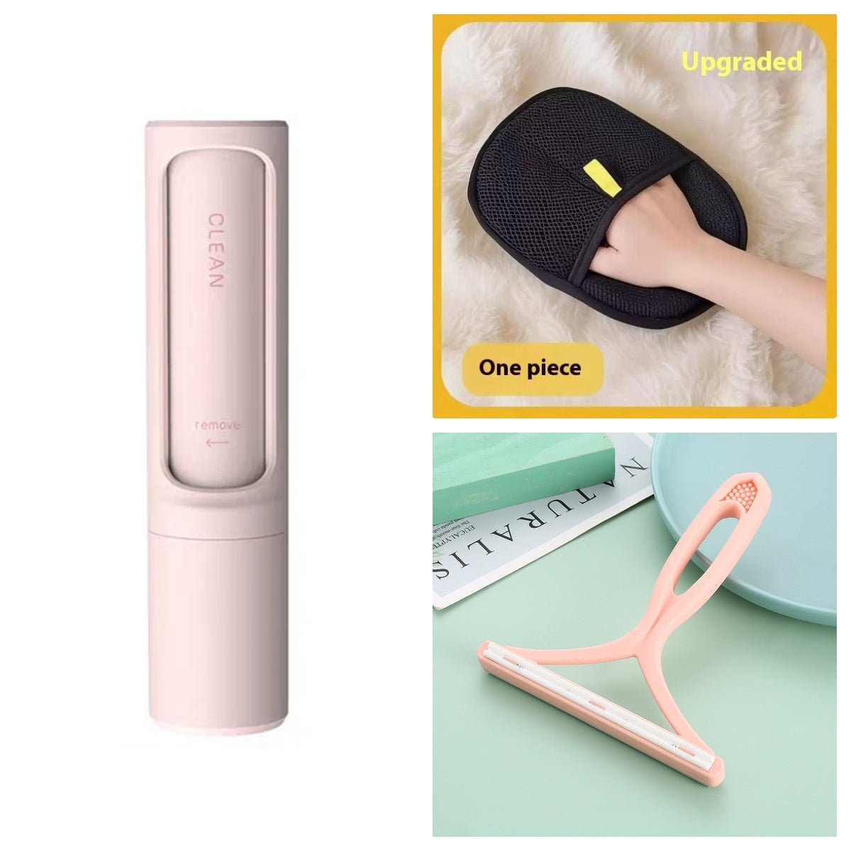 2 - 1 Reusable Pet Hair Remover Brush Lint Roller Portable Effective Self Cleaning Tool for Cat Dog Fur Hair Dust Removal Brush - Oopsdadforgot.com
