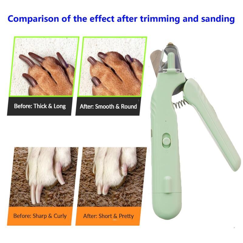2 In 1 Pet Nail Clippers With Led Light Dog Cat Special Blood Line Scissors Multifunction Animals Paw Nail Trimmer Pet Supplies - Oopsdadforgot.com