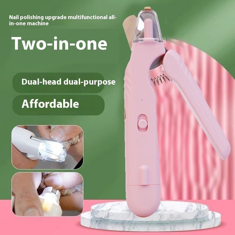 2 In 1 Pet Nail Clippers With Led Light Dog Cat Special Blood Line Scissors Multifunction Animals Paw Nail Trimmer Pet Supplies - Oopsdadforgot.com