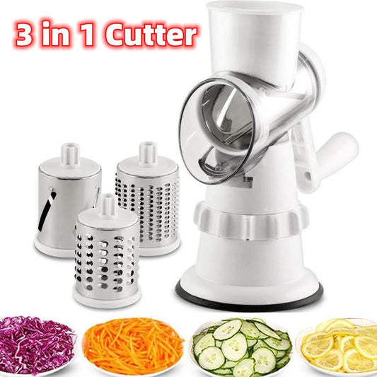3 In 1 Vegetable Slicer Manual Kitchen Accessories Grater For Vegetable Cutter Round Chopper Mandolin Shredder Potato Home Kitchen Supplies Kitchen Gadgets - Oopsdadforgot.com
