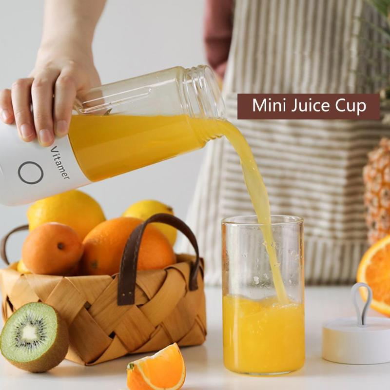 350ml Portable Blender Juicer Electric USB Rechargeable Mixer Smoothie Slushy Cup Juice Blender Bottle USB Charging Kitchen Gadgets - Oopsdadforgot.com