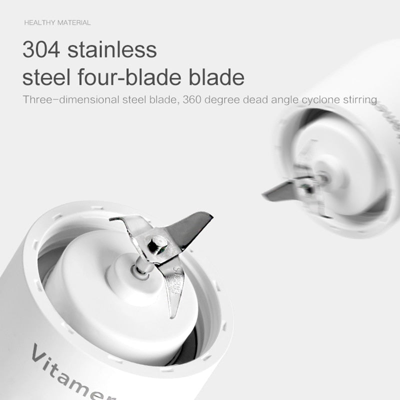 350ml Portable Blender Juicer Electric USB Rechargeable Mixer Smoothie Slushy Cup Juice Blender Bottle USB Charging Kitchen Gadgets - Oopsdadforgot.com