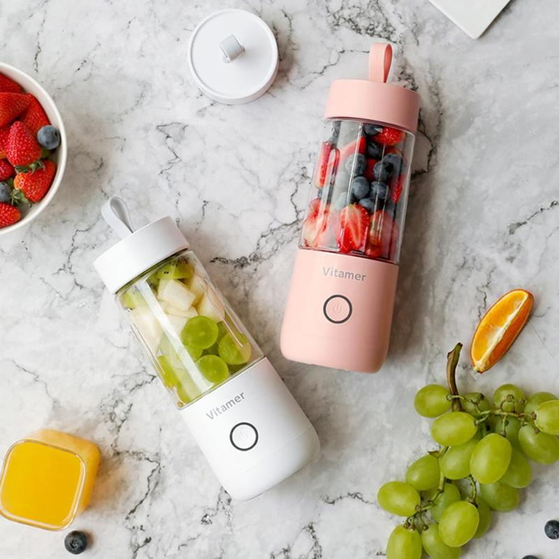 350ml Portable Blender Juicer Electric USB Rechargeable Mixer Smoothie Slushy Cup Juice Blender Bottle USB Charging Kitchen Gadgets - Oopsdadforgot.com