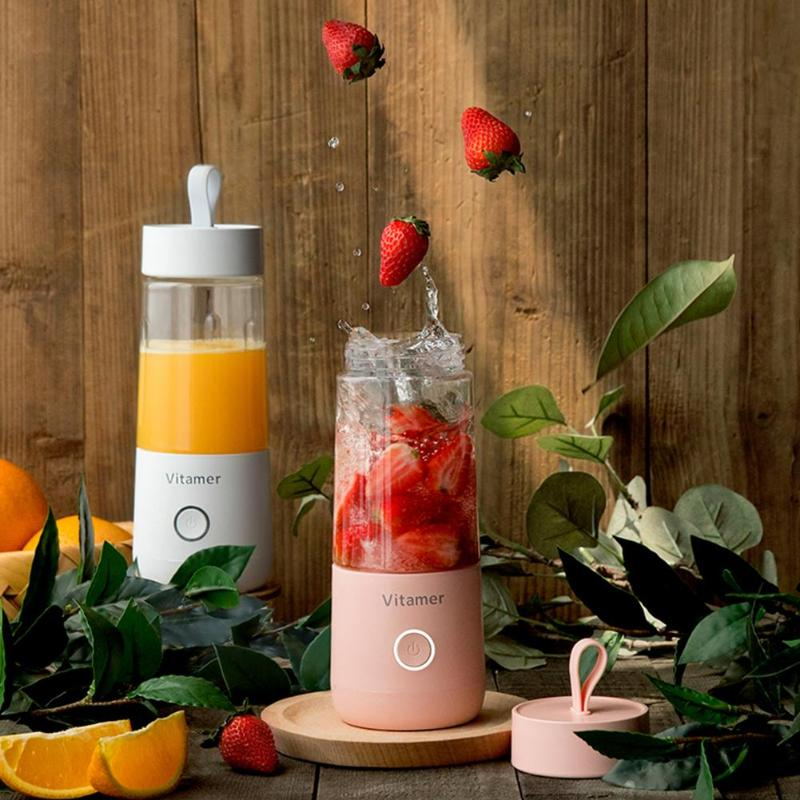 350ml Portable Blender Juicer Electric USB Rechargeable Mixer Smoothie Slushy Cup Juice Blender Bottle USB Charging Kitchen Gadgets - Oopsdadforgot.com