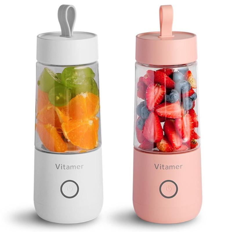 350ml Portable Blender Juicer Electric USB Rechargeable Mixer Smoothie Slushy Cup Juice Blender Bottle USB Charging Kitchen Gadgets - Oopsdadforgot.com