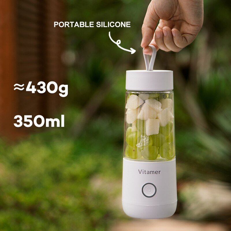 350ml Portable Blender Juicer Electric USB Rechargeable Mixer Smoothie Slushy Cup Juice Blender Bottle USB Charging Kitchen Gadgets - Oopsdadforgot.com