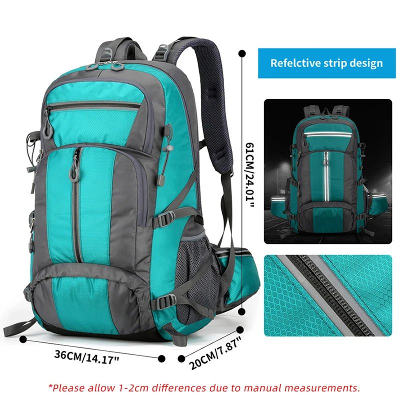 50L Fishing Backpack Large Capacity Camping Bags Outdoor Sport Hiking Trekking Climbing Travel Shoulder Backpacks Shoes Pack - Oopsdadforgot.com