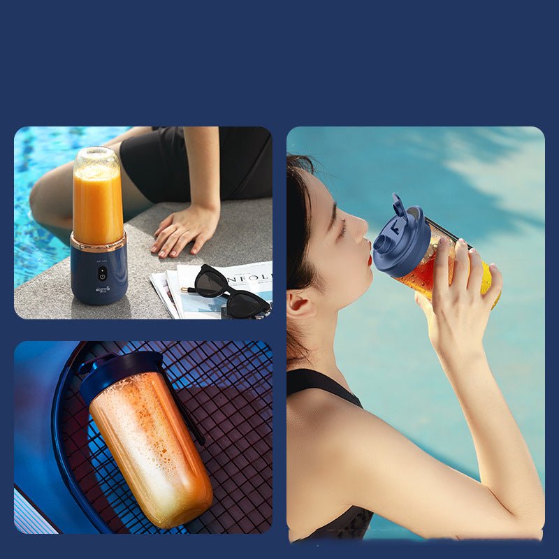 6blade Portable Blender Mini Juicer Cup Extractor Smoothie USB Charging Fruit Squeezer Blender Food Mixer Ice Crusher Portable Juicer Machine - Oopsdadforgot.com