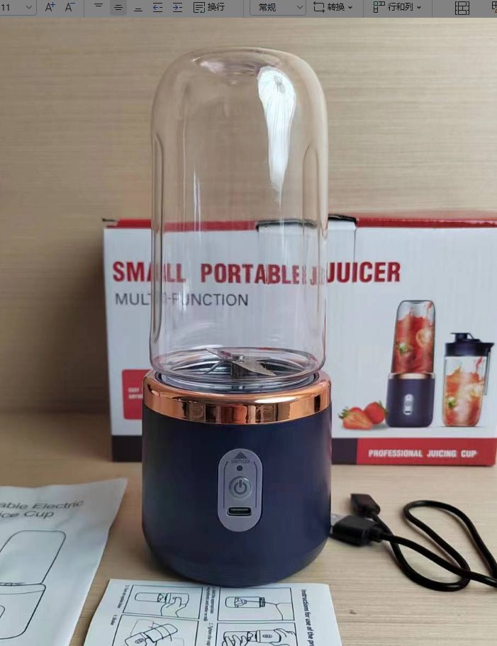6blade Portable Blender Mini Juicer Cup Extractor Smoothie USB Charging Fruit Squeezer Blender Food Mixer Ice Crusher Portable Juicer Machine - Oopsdadforgot.com
