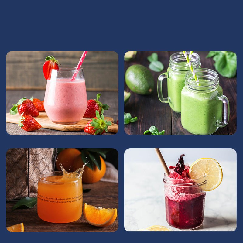6blade Portable Blender Mini Juicer Cup Extractor Smoothie USB Charging Fruit Squeezer Blender Food Mixer Ice Crusher Portable Juicer Machine - Oopsdadforgot.com