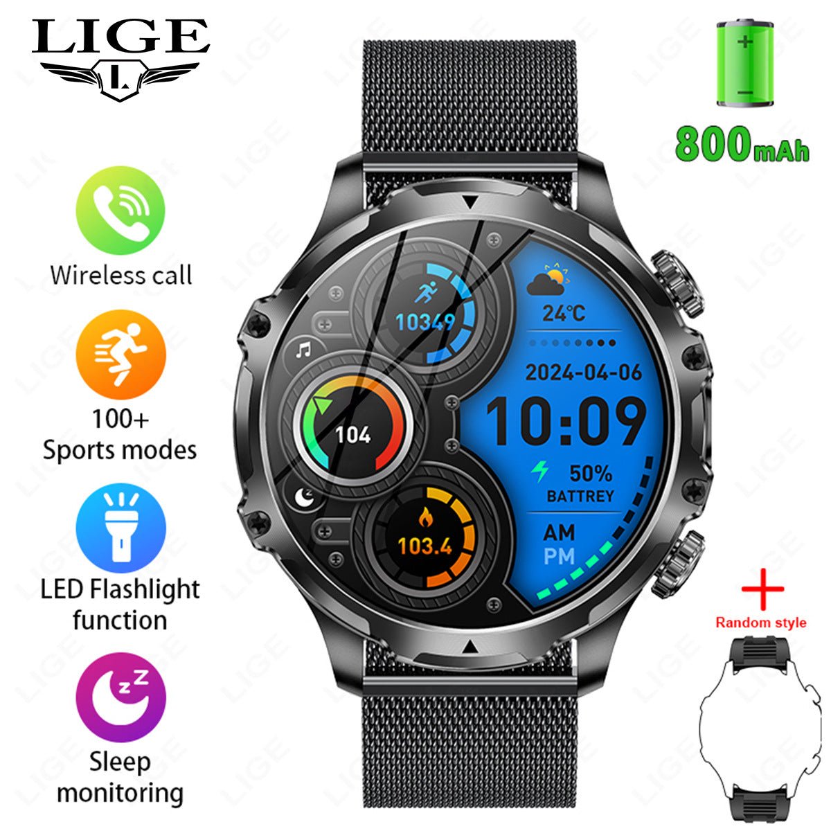 AK75 Smart Watch With Bluetooth Calling - Oopsdadforgot.com
