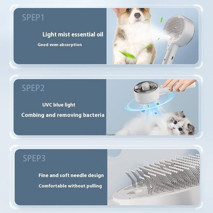 Animal Hair Remover Brush Dog And Cat Steam Brush Pet Self Cleaning Dog Brush Grooming Removes Cat Hairs Cat Dog Accessories Pet Products - Oopsdadforgot.com