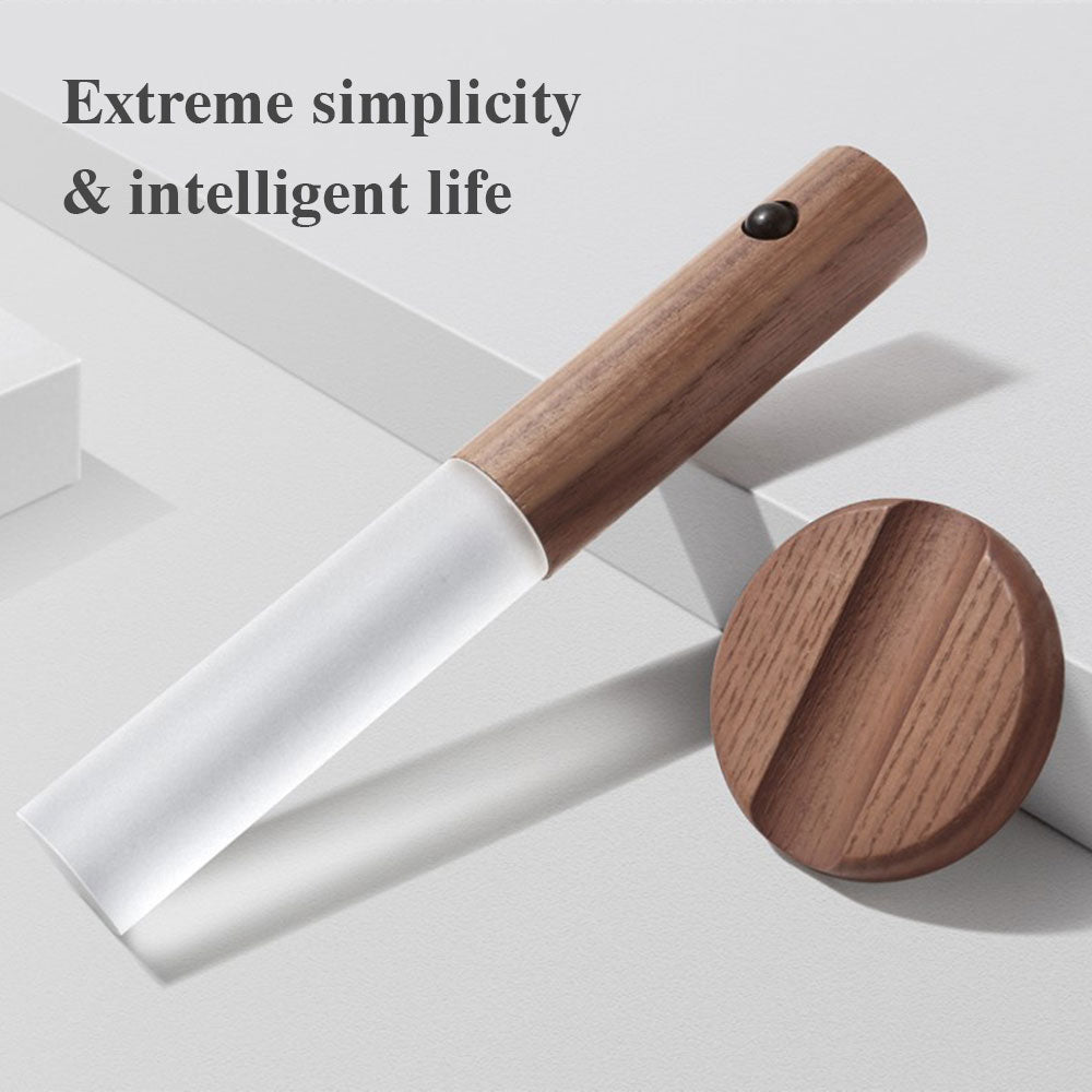 Auto LED USB Magnetic Wood Wireless Night Light Corridors Porch Lights PIR Motion Sensor Wall Light Cabinet Lamp - Oopsdadforgot.com