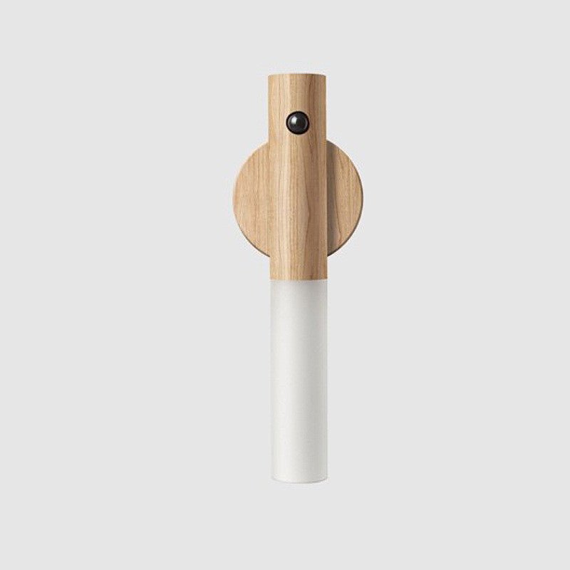 Auto LED USB Magnetic Wood Wireless Night Light Corridors Porch Lights PIR Motion Sensor Wall Light Cabinet Lamp - Oopsdadforgot.com