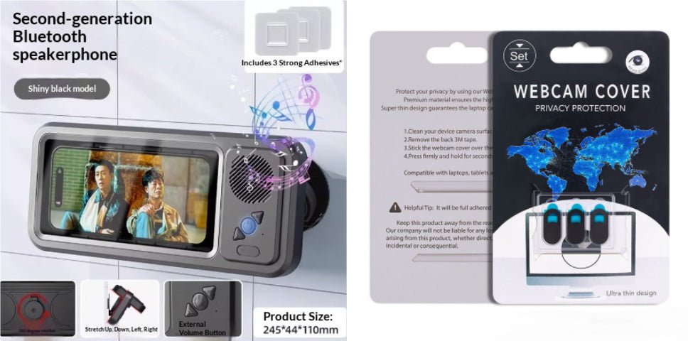 Bathroom Waterproof Mobile Phone Box Bluetooth Speaker Audio Bath TV Stand Mobile Phone Holder 360 Degree Rotation Touch Screen - Oopsdadforgot.com