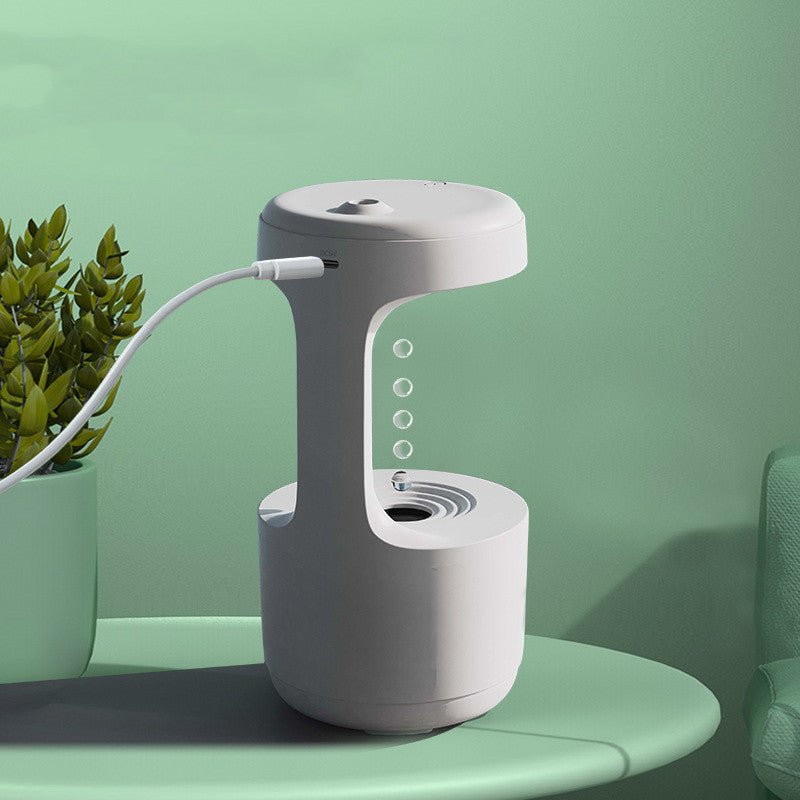 Bedroom Anti - Gravity Humidifier With Clock Water Drop Backflow Aroma Diffuser Large Capacity Office Bedroom Mute Heavy Fog Household Sprayer - Oopsdadforgot.com