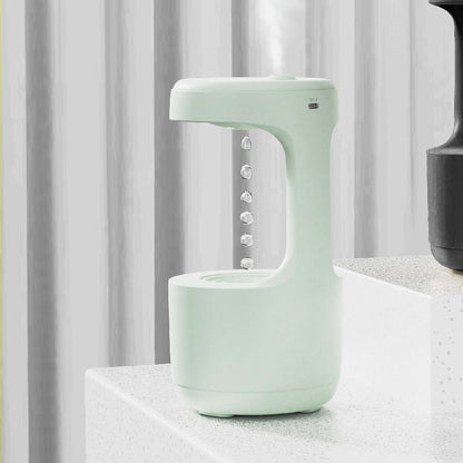 Bedroom Anti - Gravity Humidifier With Clock Water Drop Backflow Aroma Diffuser Large Capacity Office Bedroom Mute Heavy Fog Household Sprayer - Oopsdadforgot.com