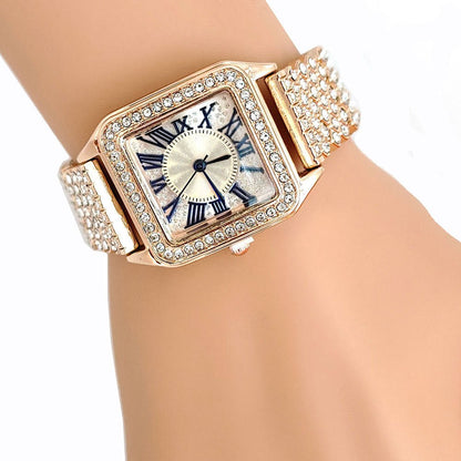 Bracelet Set Square Full Sky Star Full Diamond Women's Watch - Oopsdadforgot.com
