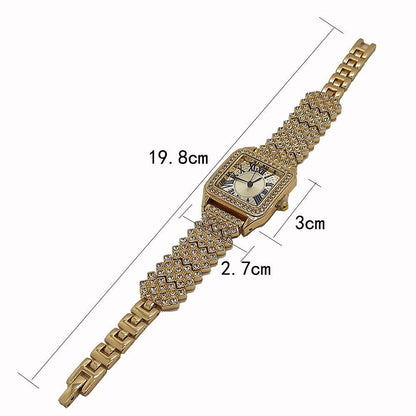 Bracelet Set Square Full Sky Star Full Diamond Women's Watch - Oopsdadforgot.com