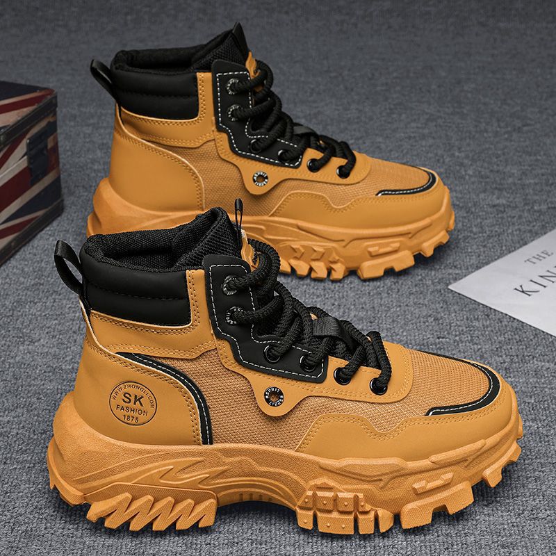 Breathable High - top Vintage British - style Work Boots - Oopsdadforgot.com