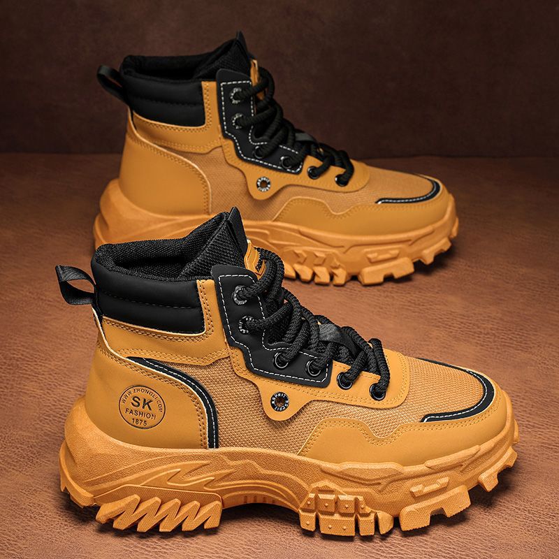 Breathable High - top Vintage British - style Work Boots - Oopsdadforgot.com