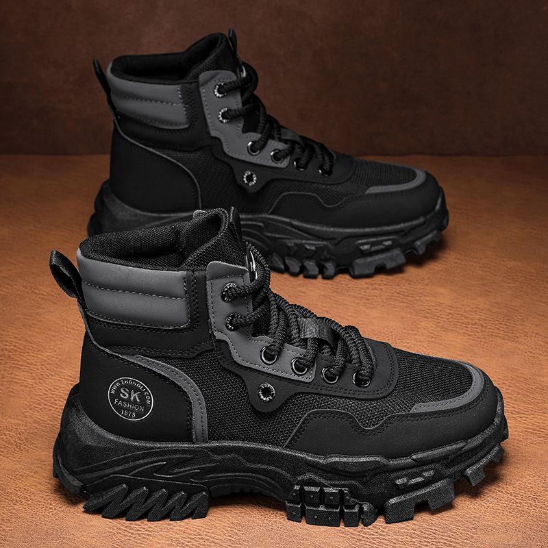 Breathable High - top Vintage British - style Work Boots - Oopsdadforgot.com