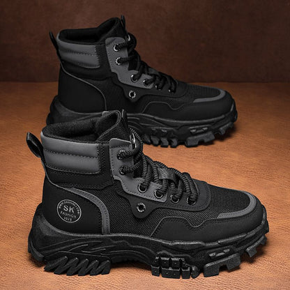 Breathable High - top Vintage British - style Work Boots - Oopsdadforgot.com