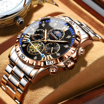 Business Luminous Waterproof Flywheel Quartz Watch - Oopsdadforgot.com