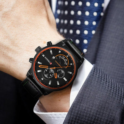 Cairen Water - Resistant Calendar Leather Business - Casual Quartz Watch - Oopsdadforgot.com