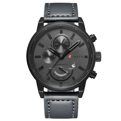 Cairen Water - Resistant Calendar Leather Business - Casual Quartz Watch - Oopsdadforgot.com