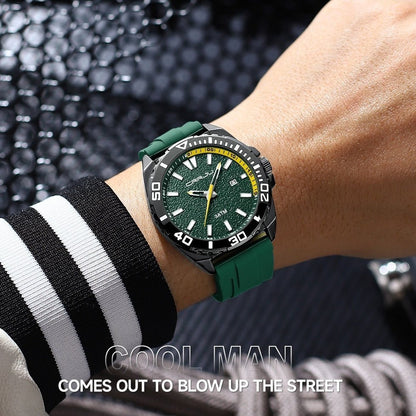 Calendar Leisure Waterproof Circular Silicone Tape Watch - Oopsdadforgot.com