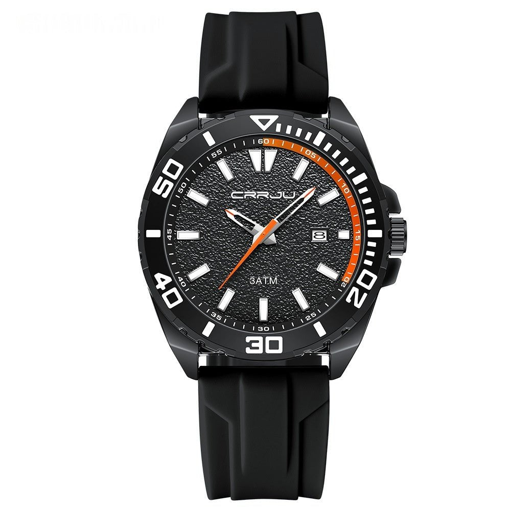Calendar Leisure Waterproof Circular Silicone Tape Watch - Oopsdadforgot.com