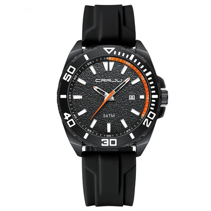 Calendar Leisure Waterproof Circular Silicone Tape Watch - Oopsdadforgot.com