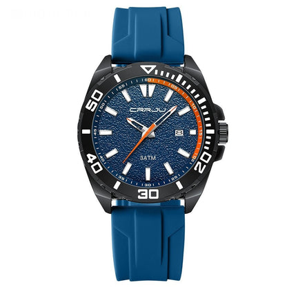 Calendar Leisure Waterproof Circular Silicone Tape Watch - Oopsdadforgot.com