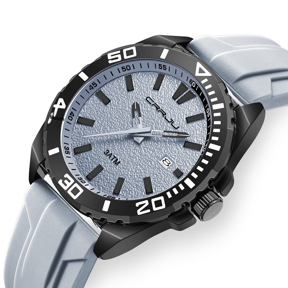 Calendar Leisure Waterproof Circular Silicone Tape Watch - Oopsdadforgot.com