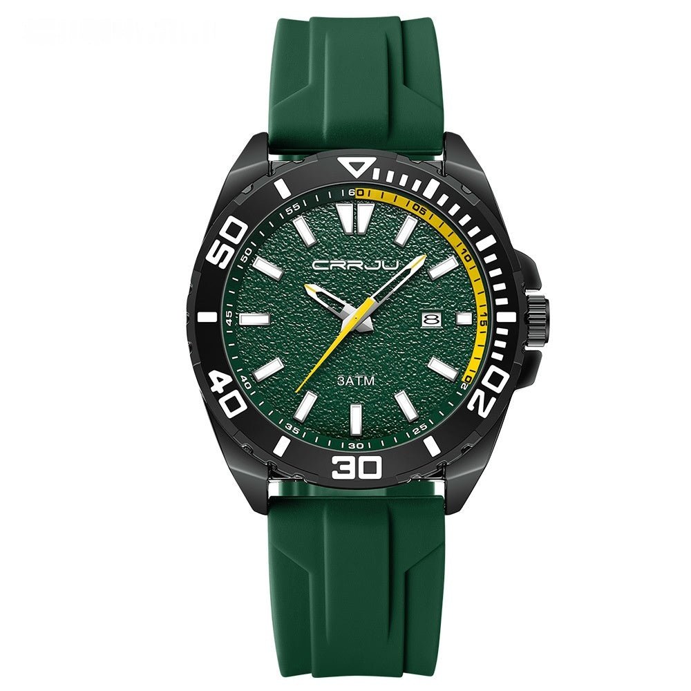 Calendar Leisure Waterproof Circular Silicone Tape Watch - Oopsdadforgot.com