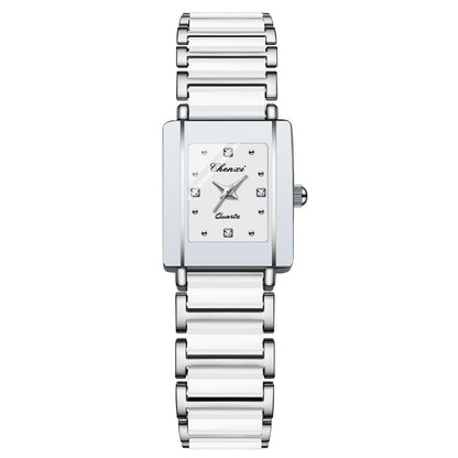 Couple's Square Diamond Set Quartz Watch - Oopsdadforgot.com