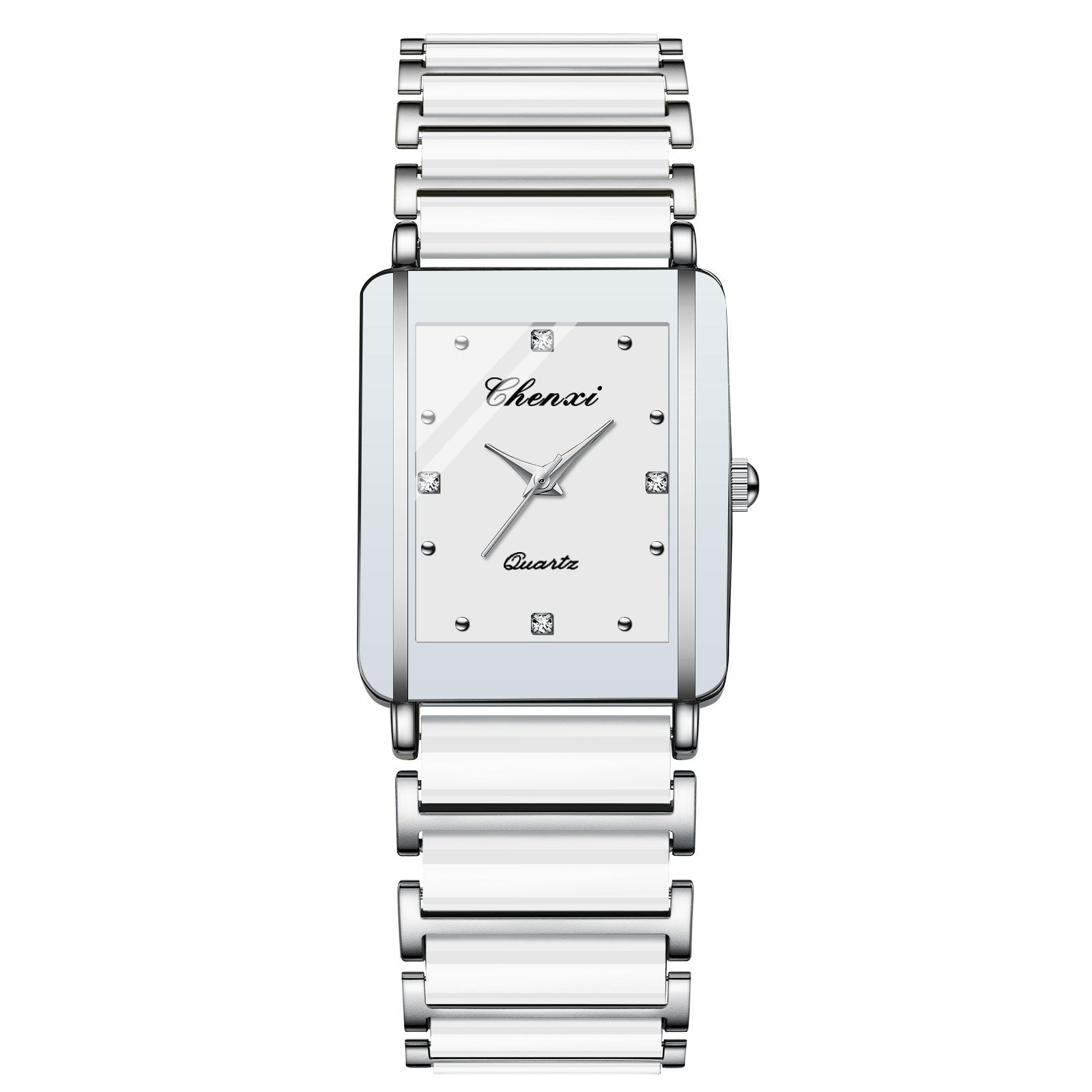 Couple's Square Diamond Set Quartz Watch - Oopsdadforgot.com