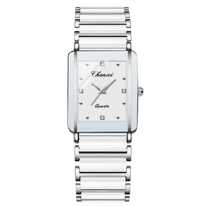 Couple's Square Diamond Set Quartz Watch - Oopsdadforgot.com
