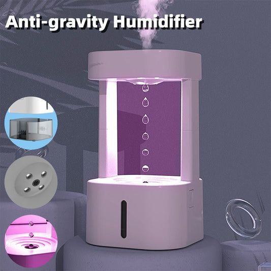 Creative Anti - gravity Water Drop Humidifier Air Conditioning Mist Spray Household Quiet Bedroom Office With 580ML Water Tank - Oopsdadforgot.com