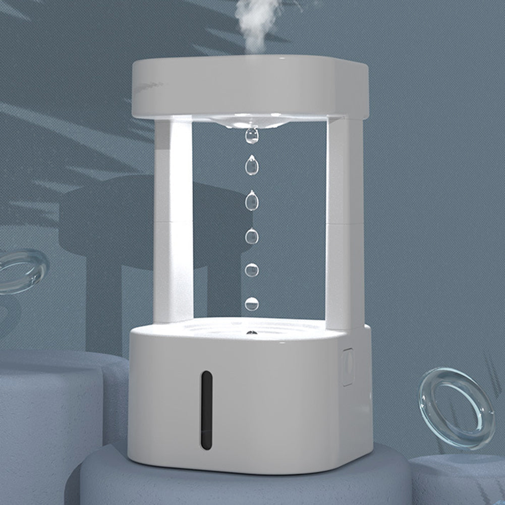 Creative Anti - gravity Water Drop Humidifier Air Conditioning Mist Spray Household Quiet Bedroom Office With 580ML Water Tank - Oopsdadforgot.com