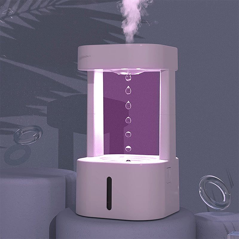 Creative Anti - gravity Water Drop Humidifier Air Conditioning Mist Spray Household Quiet Bedroom Office With 580ML Water Tank - Oopsdadforgot.com