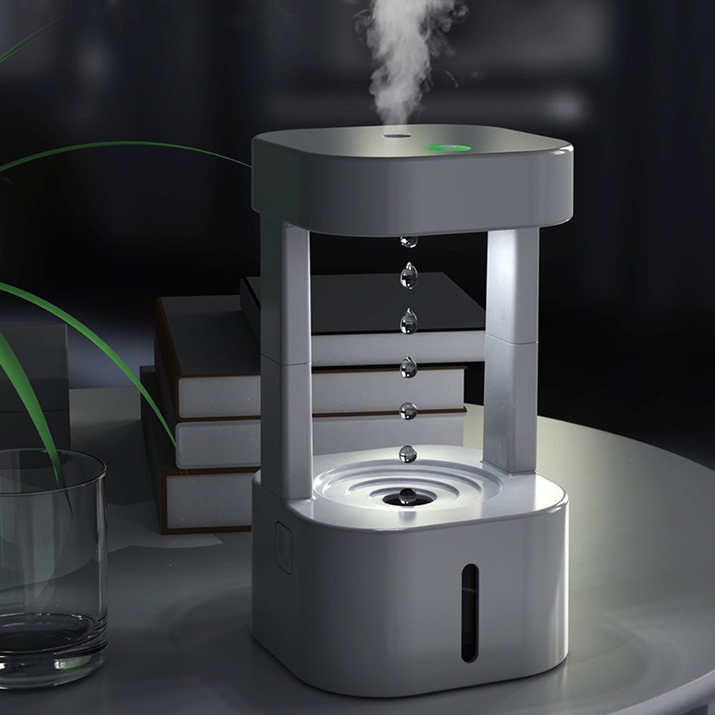 Creative Anti - gravity Water Drop Humidifier Air Conditioning Mist Spray Household Quiet Bedroom Office With 580ML Water Tank - Oopsdadforgot.com